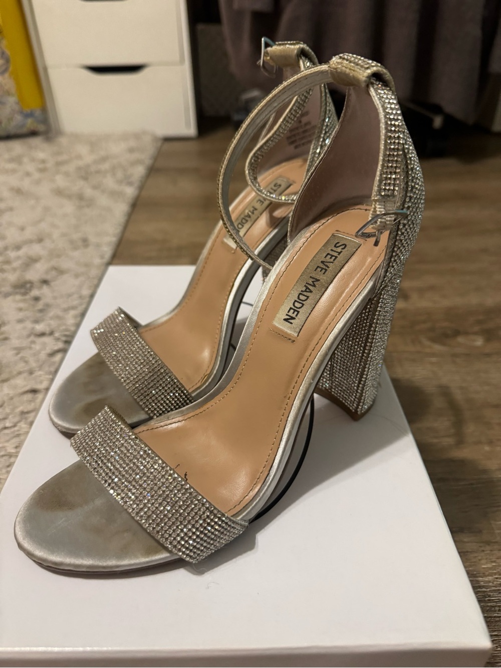 Steve Madden crystal heels